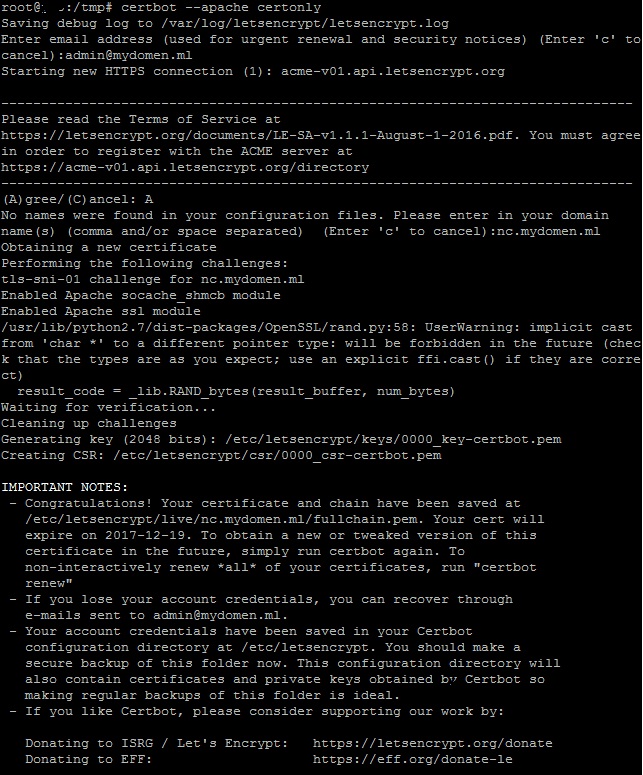 Certbot certificates. Обновление сертификата certbot. Python-certbot-Apache. USERWARNING. Challenge failed for domain certbot.
